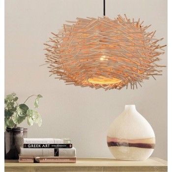 Lampe suspendue en osier CACTUS Lampe suspendue en osier CACTUS