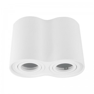 Applique plafond double en aluminium "TUB" - Orientable - 2xGU10