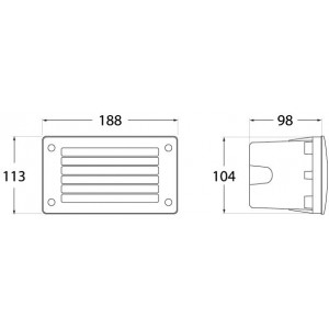 Balise encastrable "EXTRALETI 200" GX53 3W IP66