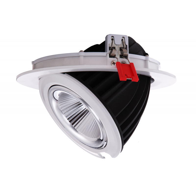 Downlight LED rond encastrable et inclinable 48W