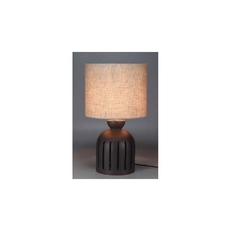 Lampe de table céramique noire