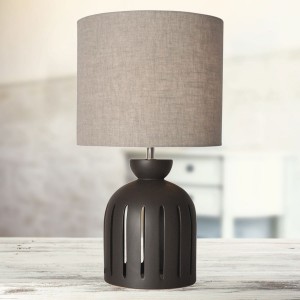 Lampe meuble céramique et abat jour