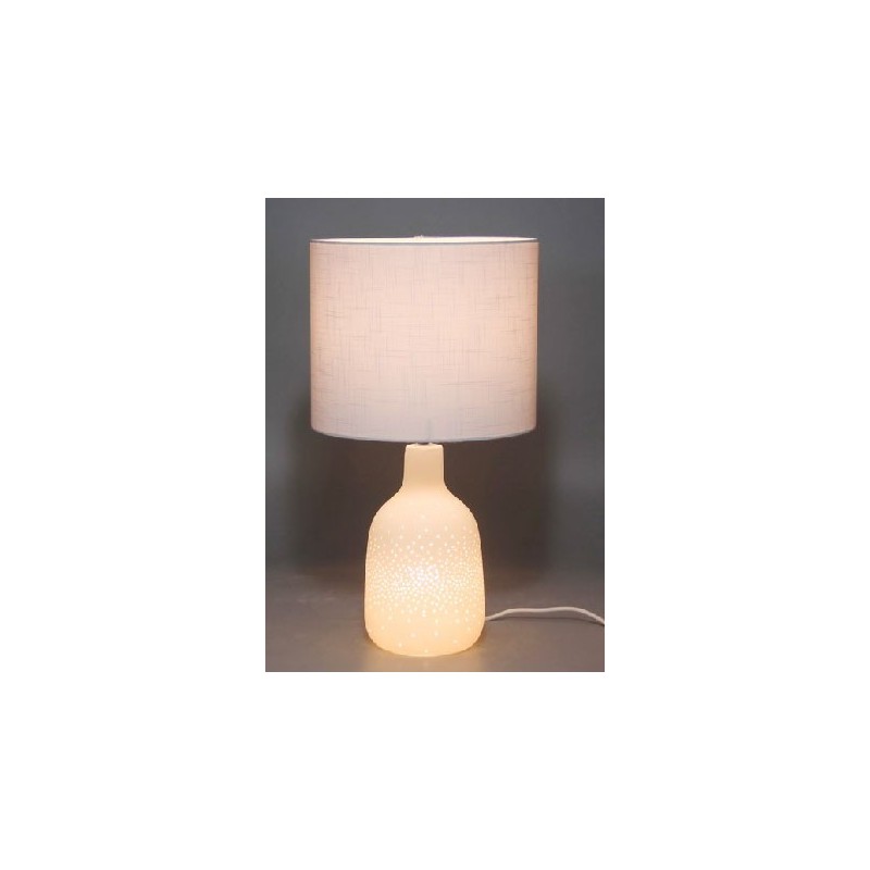 Lampe de table céramique avec abat-jour