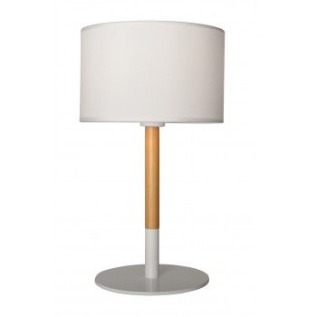 Lampe de table bois et blanc