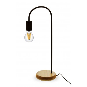 Lampe de table bois et alu