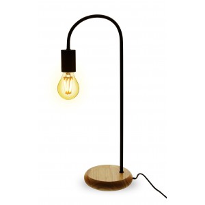 Lampe de chevet bois et alu