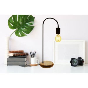 Lampe moderne table bois