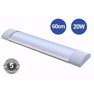 Viugreum Réglette LED 60CM, 20W Tube LED 2400LM, Plafonnier de