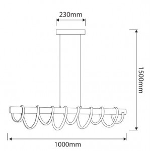 Linéaire suspendu LED spirale