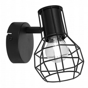 Lampe saillie métal noir