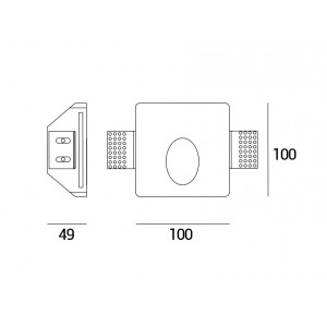 Lampe murale LED plâtre