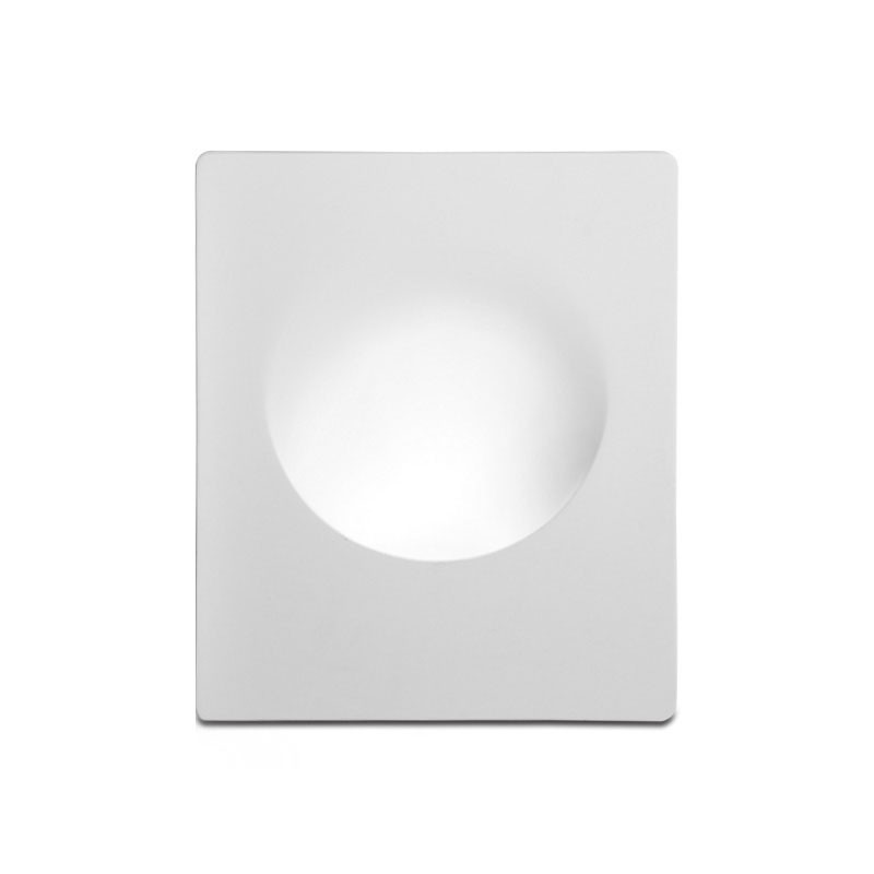 Projecteur moderne ovale Plâtre Blanc Intérieur/Extérieur Mur Montage Support Lumière