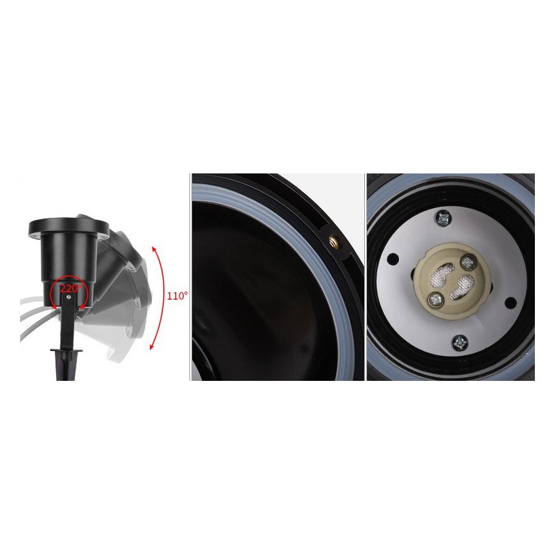 Spot de jardin sur piquet ampoule GU10 Spot de jardin sur piquet ampoule GU10