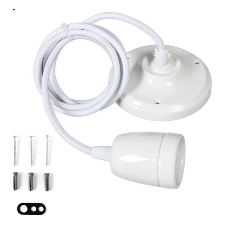 Suspension douille E27 céramique