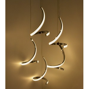 Lampe suspendue LED design torsade