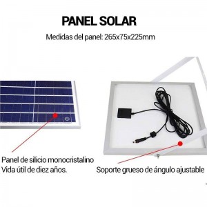 Projecteur LED solaire 60W avec télécommande