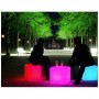 Cube LED lumineux RGBW en résine 40cm 5W IP65 sans fil