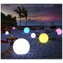 Boule lumineuse LED RGBW 60cm en résine blanche 5W IP65 sans fil Boule lumineuse LED RGBW 60cm en résine blanche 5W IP65 sans fil