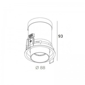 Spot LED encastrable extractible 7W