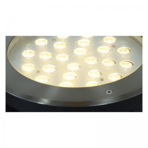 Spot LED encastrable au sol 18W 12VDC IP67  3000K