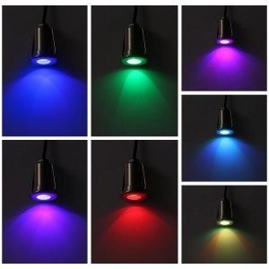 Spot LED RGB encastrable au sol RGB 3W 12V-DC IP67