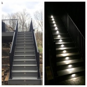 Kit 6 spots LED encastrables 0,4W IP67 pour escalier