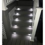 Kit 6 spots LED encastrables 0,4W IP67 pour escalier Kit 6 spots LED encastrables 0,4W IP67 pour escalier