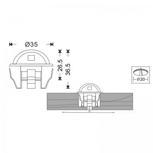 Kit 6 spots LED encastrables 0,4W IP67 pour escalier