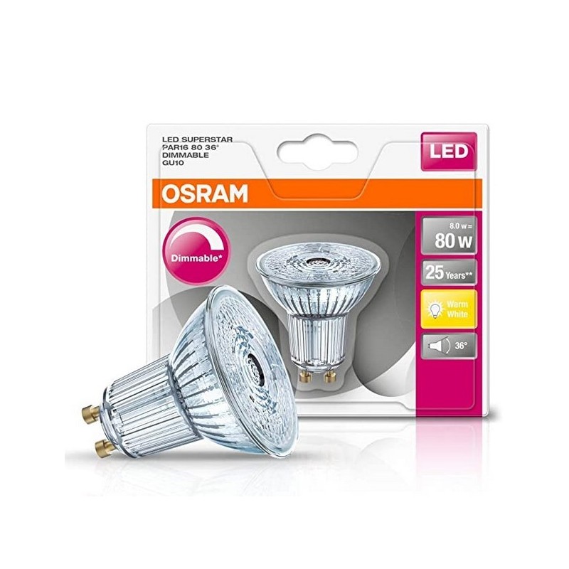 Achat ampoule LED GU10 OSRAM 8W dimmable 36