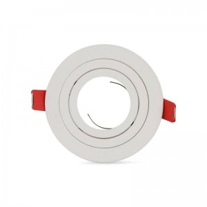 Support encastrable rond orientable et basculable GU10/MR16