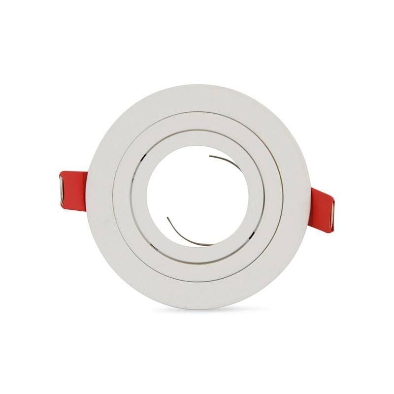 Support encastrable rond orientable et basculable GU10/MR16