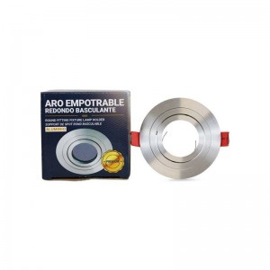 Support encastrable rond orientable et basculable GU10/MR16