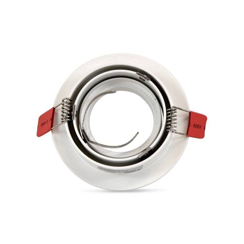 Support encastrable rond orientable et basculable GU10/MR16 Support encastrable rond orientable et basculable GU10/MR16