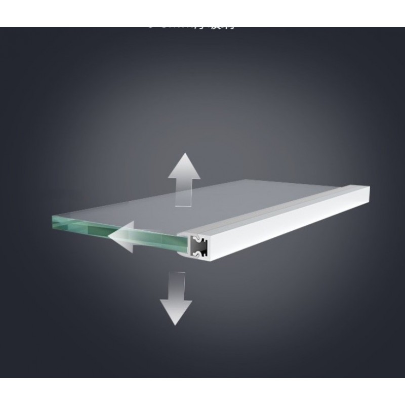 Profilé aluminium plaque de verre Profilé aluminium plaque de verre