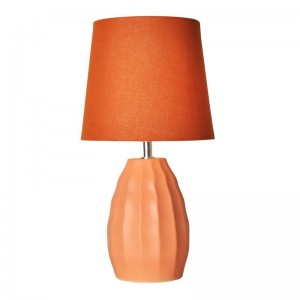 Lampe de table en céramique orange