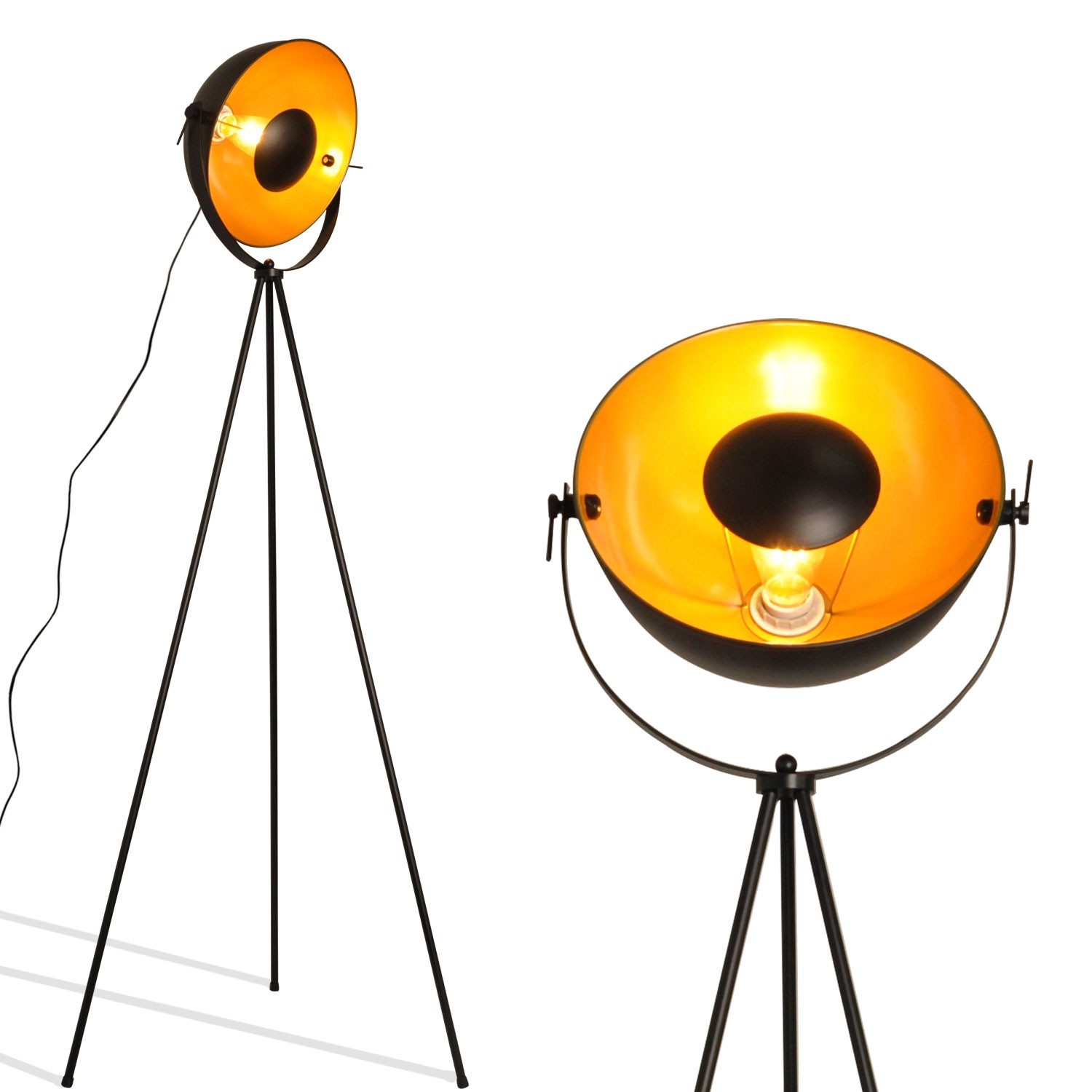 Lampe sur pied tripode Galilen E27