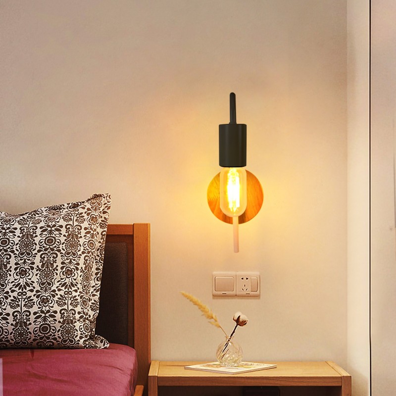 Lampe saillie originale bois chambre Lampe saillie originale bois chambre