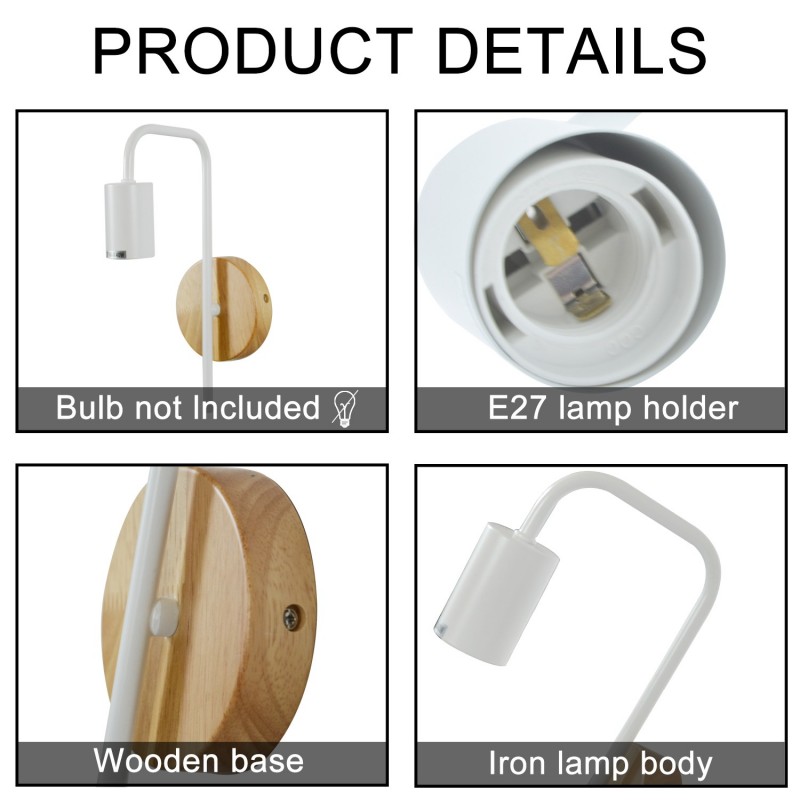 Applique originale bois et alu blanc Applique originale bois et alu blanc