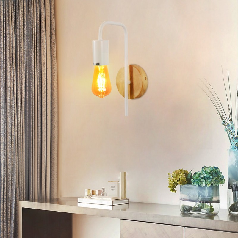 Eclairage bois et aluminium blanc déco Eclairage bois et aluminium blanc déco