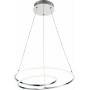 Lampe LED suspendue spirale metal chromé