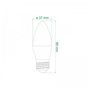 Ampoule LED E27 4.2W Bougie couverture opale