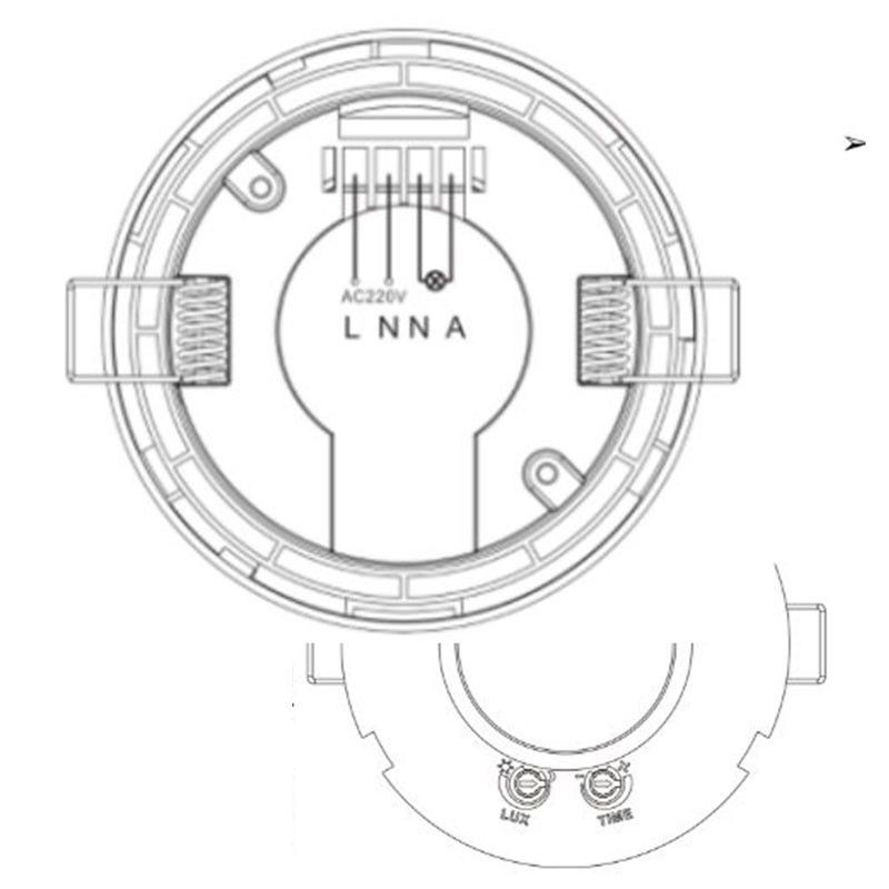 Capteur de mouvement infrarouge 2 en 1 (surface/encastrable) Capteur de mouvement infrarouge 2 en 1 (surface/encastrable)
