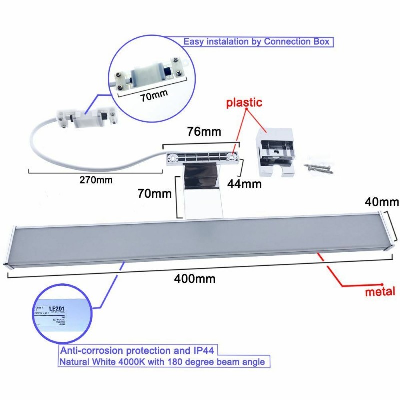 Lampe LED miroir salle de bain Lampe LED miroir salle de bain