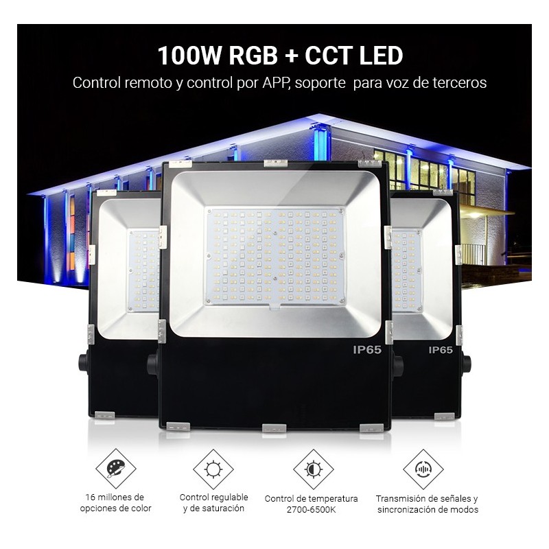 Projecteur LED extérieur 100W RGB+CCT | Mi Light