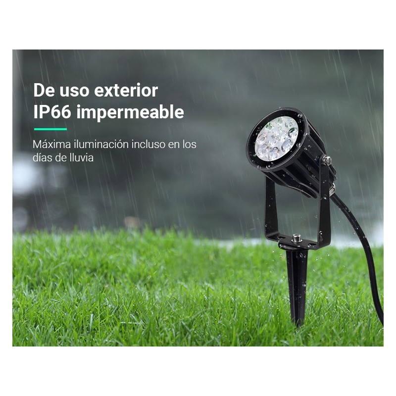 Spot LED de jardin sur piquet 6W RGB