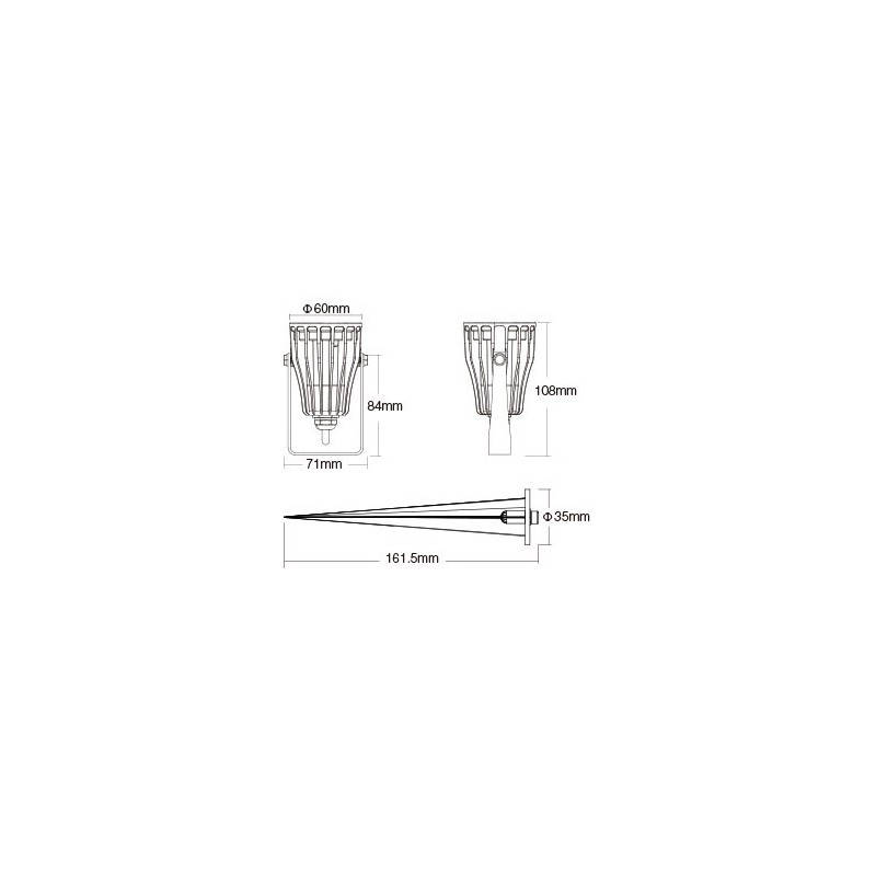 Spot de Jardin LED RGB+CCT 6W IP66 Noir 