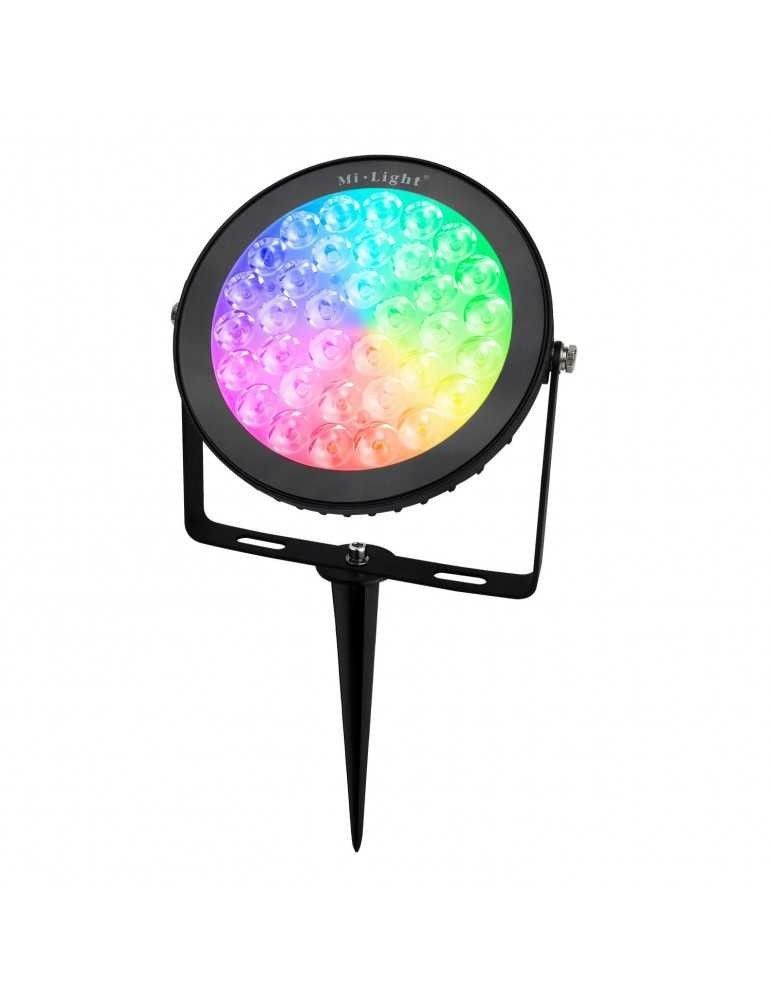 Projecteur LED extérieur sur piquet 15W RGB CCT contrôle RF/WiFi | Mi Light