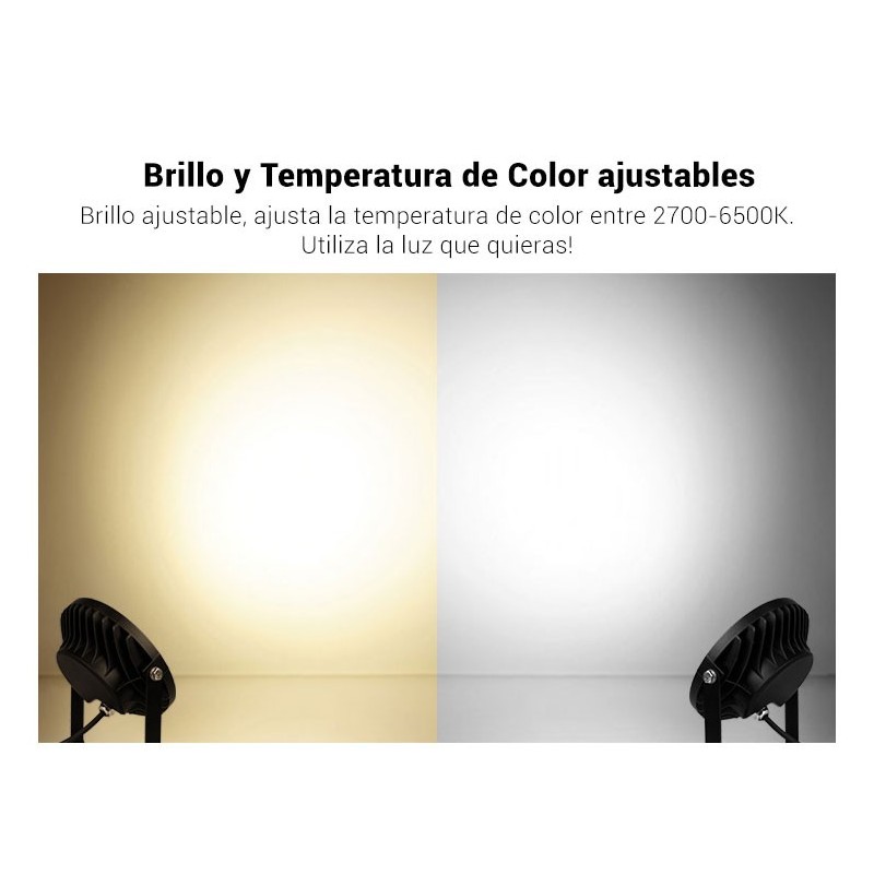 Spot LED extérieur sur piquet 15W RGB CCT contrôle RF/WiFi  | Mi Light
