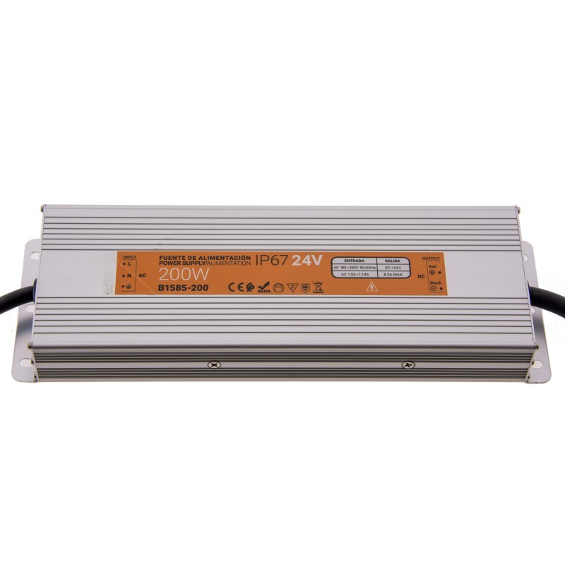 Transformateur 24V 200W 8.3A IP67