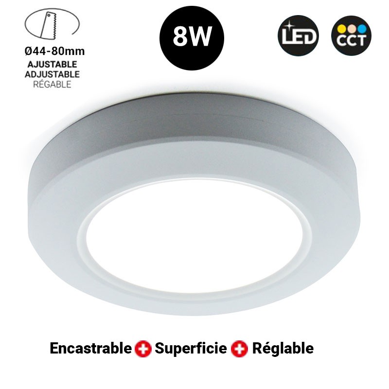Spot LED 8W multifonctions CCT